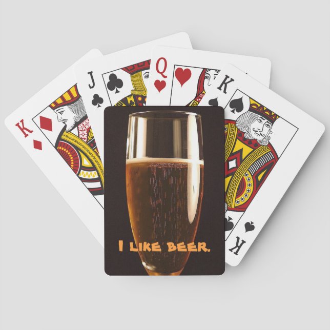 I Like Beer Playing Cards (Back)