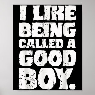 I Like Being Called A Good Boy Funny Quote Poster