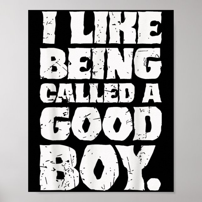 I Like Being Called A Good Boy Funny Quote  Poster (Front)