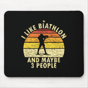 I Like Biathlon Funny Biathlonist Wintersport Cros Mouse Pad