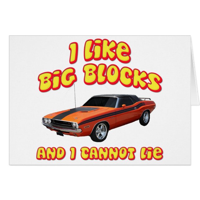 I Like Big Blocks & I Cannot Lie Dodge Challenger (Front Horizontal)