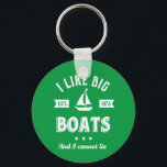 I Like Big Boat I Cannot Lie Funny Sailing Fishing Key Ring<br><div class="desc">Funny and humourous design for those who love to go sailing on a boat, yacht or ship, good at sea navigation and feeling the wind. Cool vintage and retro merchandise for sailor, ship captain or boat captain. Perfect for recreational sports lover. Wear on your next sailing holiday and vacation. Great...</div>