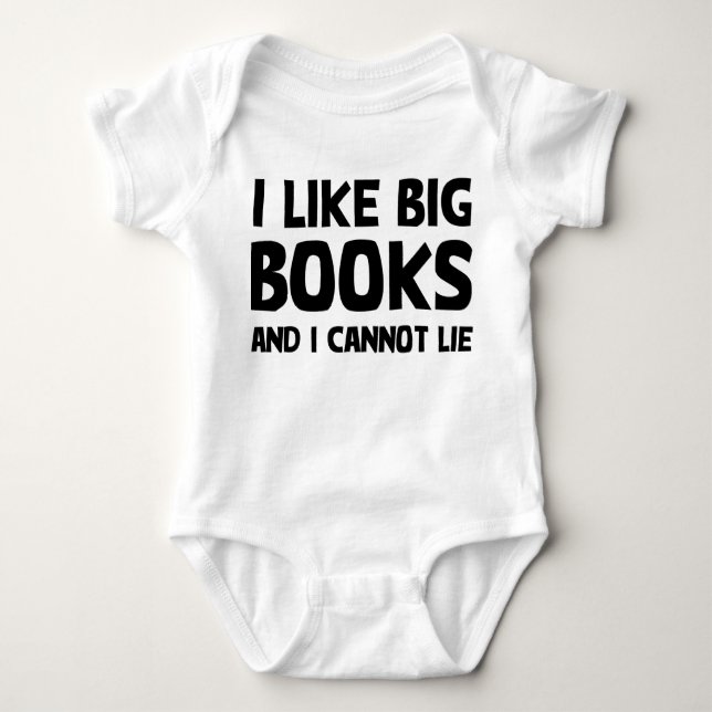 I Like Big Books Baby Bodysuit (Front)