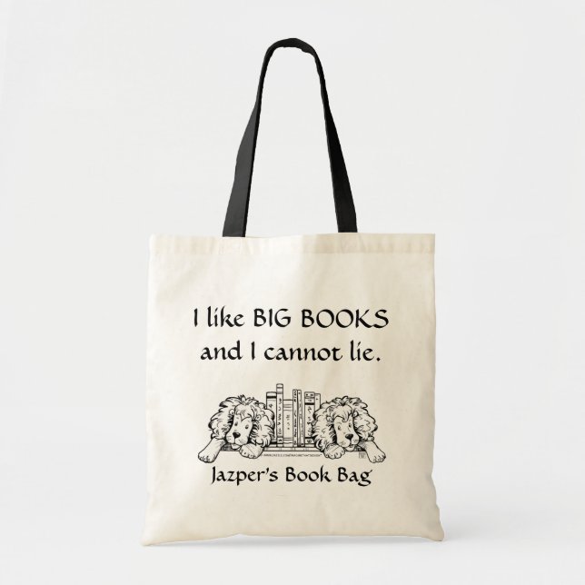 I like BIG BOOKS Lion Book Bag (Front)