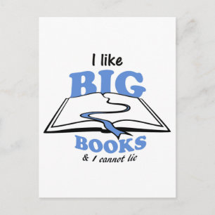 I like Big Books Postcard