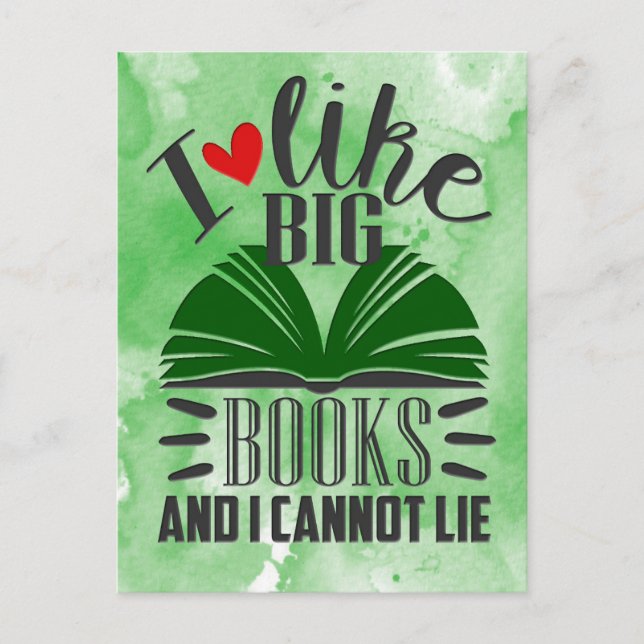 I Like Big Books Postcard (Front)