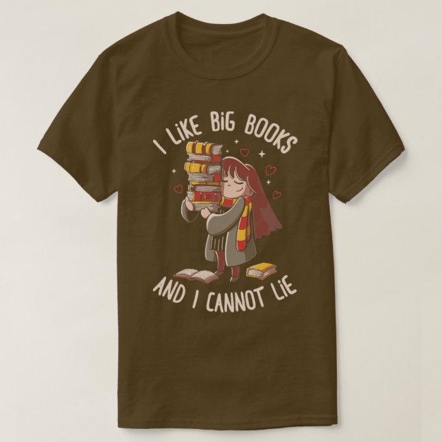 I Like Big Books T-Shirt (Design Front)