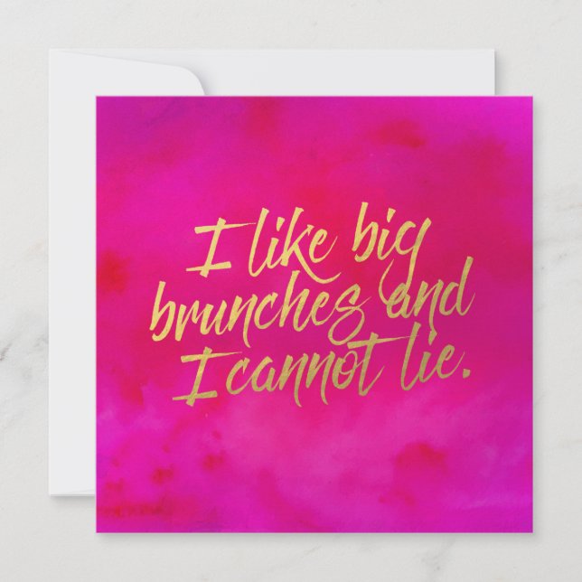 I Like Big Brunches Invitation Pearl Shimmer Paper (Front)