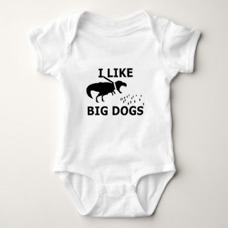 I Like Big Dogs Baby Bodysuit