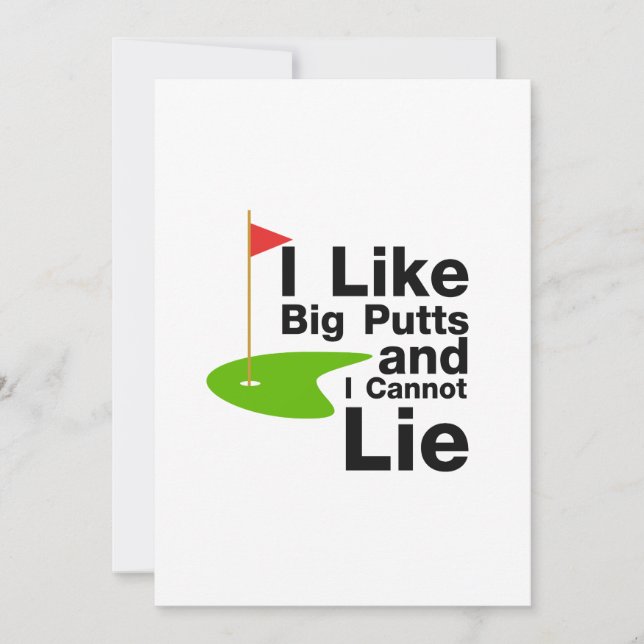 I Like Big Putts And I Cannot Lie Golf Funny Golf (Front)