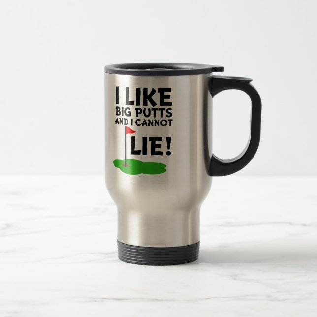 I Like big Putts funny golf mug (Right)