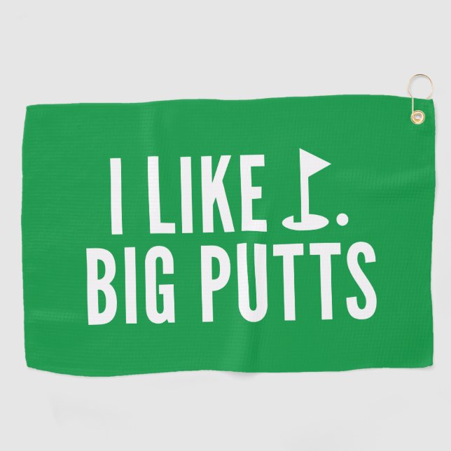 I Like Big Putts Golf Towel (Horizontal)