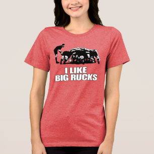I Like Big Rucks Rugby Lover Valentine Tri-Blend Shirt