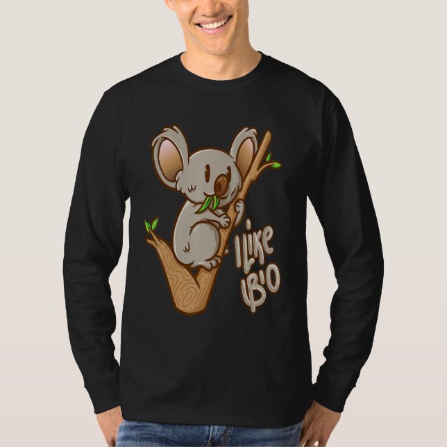 I Like Bio Koala Design T-Shirt (Front)