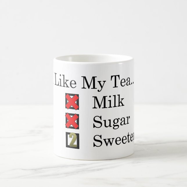 I Like...  Black Tea with 2 Sweeteners Coffee Mug (Center)