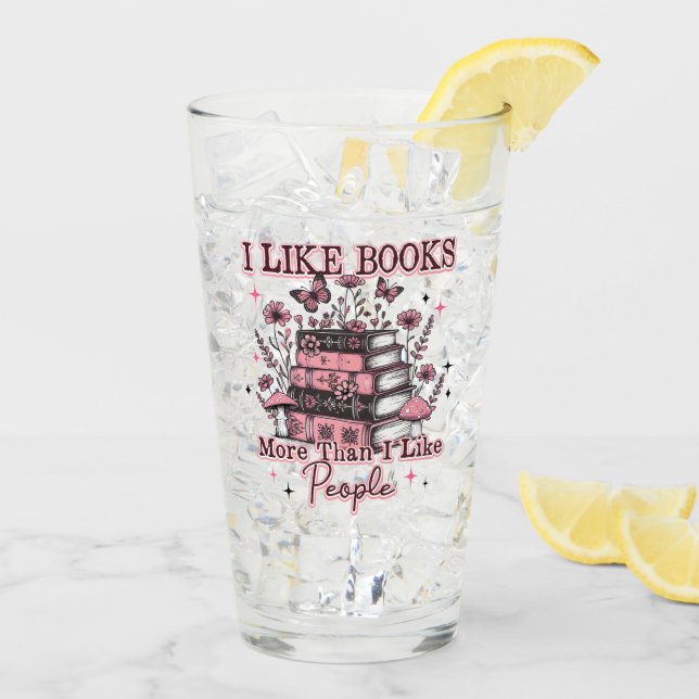 I Like Books More Than....  Glass (Back Ice)