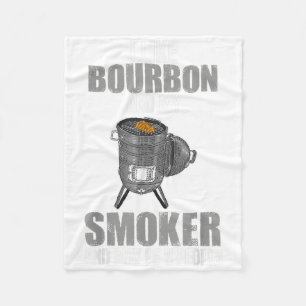 I Like Bourbon Smoker Funny Bbq Barbeque Grilling Fleece Blanket