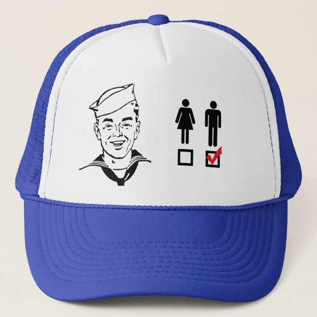 I LIKE BOYS TRUCKER HAT (Front)