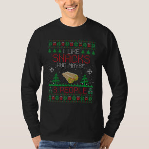 I Like Burrito And Maybe 3 People Ugly Christmas T-Shirt