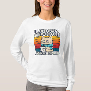 I Like Cats And Coffee Shirt, Coffee Lover Shirt, T-Shirt