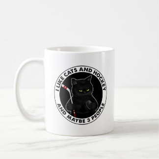 I Like Cats And Hockey And Maybe 3 People Coffee Mug