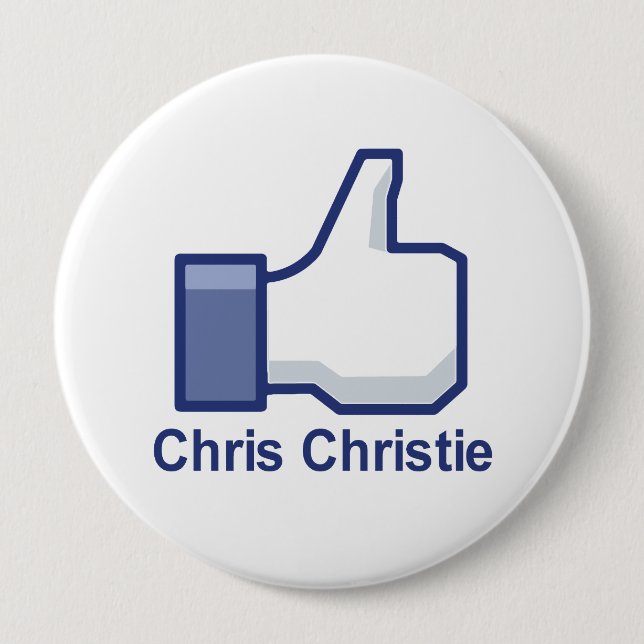 I LIKE CHRIS CHRISTIE 10 CM ROUND BADGE (Front)