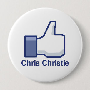 I LIKE CHRIS CHRISTIE 10 CM ROUND BADGE