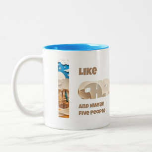 I Like Christmas and Maybe Two-Tone Coffee Mug