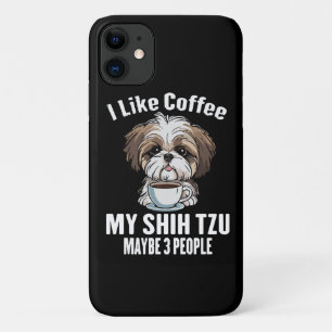 I Like Coffee My Shih Tzu And Maybe 3 People Funny Case-Mate iPhone Case