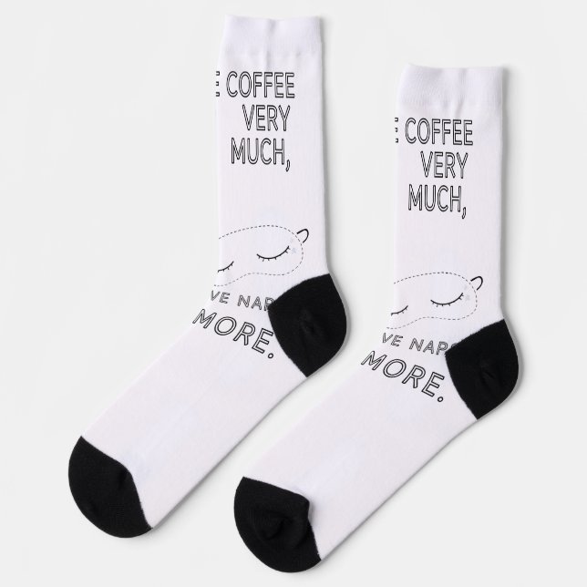 I LIKE COFFEE VERY MUCH SOCKS (Left)