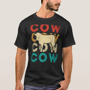 I Like Cows And Maybe 3 People Funny Cow Farmer Fa T-Shirt