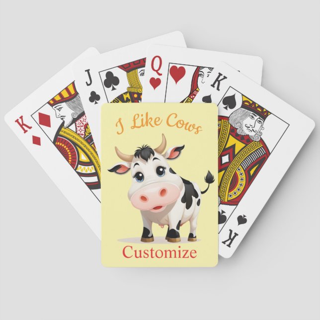 I Like Cows Art Thunder_Cove Playing Cards (Back)