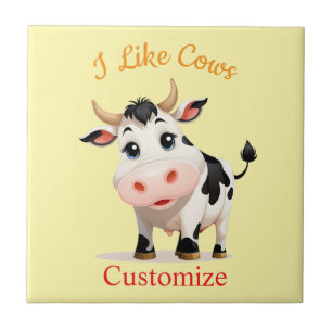 I Like Cows Art Thunder_Cove Tile