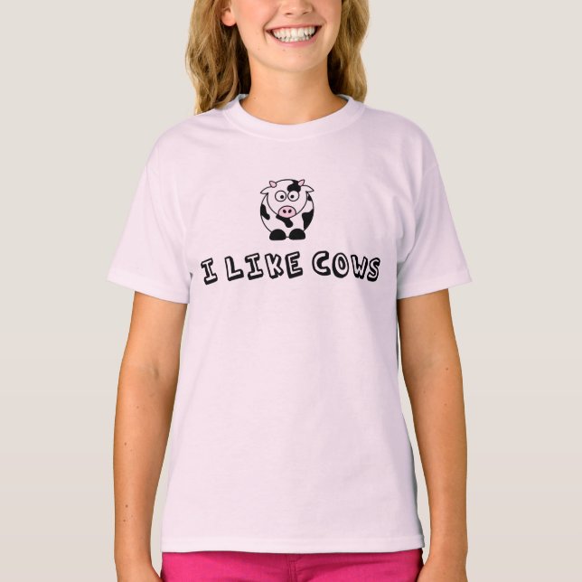 I Like Cows Kids T-Shirt (Front)
