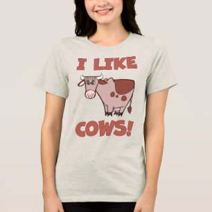 I Like Cows Tri-Blend Shirt