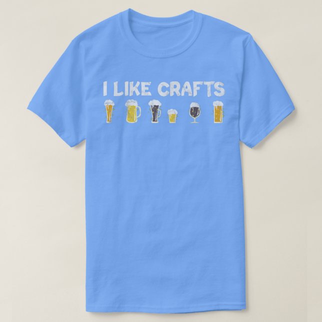 I Like Crafts Beer Drinking  T-Shirt (Design Front)