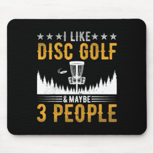 I Like Disc Golf - Disc Golf Sket Design Disc Golf Mouse Pad