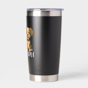 I Like Dogs and Maybe 3 People Funny Dog Lover Insulated Tumbler