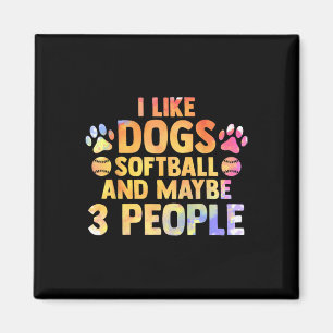I Like Dogs Softll And Maybe 3 People Watercolor V Magnet