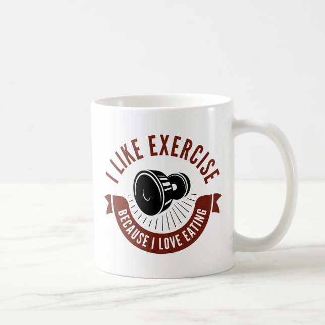 I Like Exercise Coffee Mug (Right)