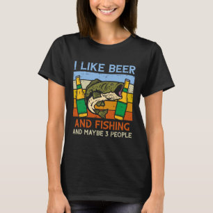I Like Fishing And 3 People Retro Fisherman Angler T-Shirt