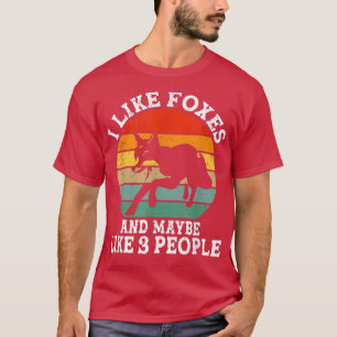 I Like Foes And Maybe 3 People Funny Retro T-Shirt