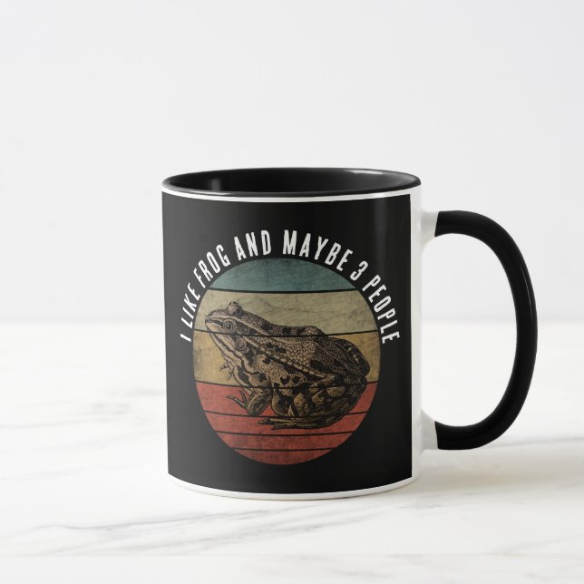 I LIKE FROG AND MAYBE 3 PEOPLE MUG (Right)