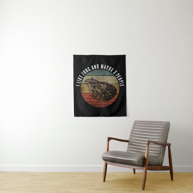 I LIKE FROG AND MAYBE 3 PEOPLE TAPESTRY (In Situ)