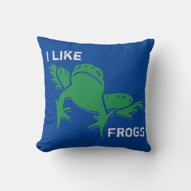 I Like Frogs Cushion (Front)