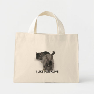 I LIKE FUR ALIVE MINI TOTE BAG