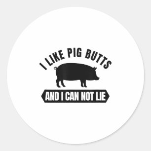 I Like G Butts And I Cannot Lie Funny Bbq Grilling Classic Round Sticker
