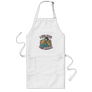 I Like Girls with Brains Long Apron
