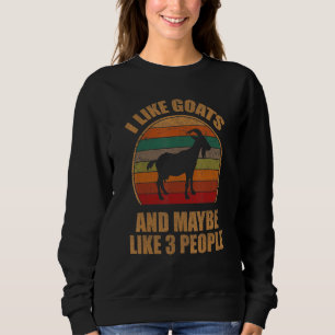 I Like Goats And Maybe 3 People For Youth & Kids Sweatshirt