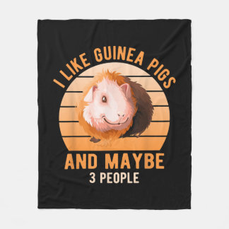 I Like Guinea Pigs Wheek Cavy Lover Guinea Pig Mum Fleece Blanket